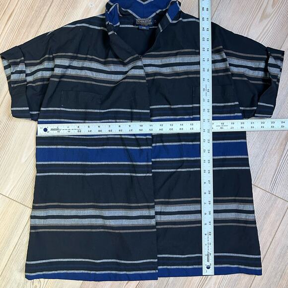 Pendleton wool vintage kimono style shirt haori collar - Picture 3 of 6